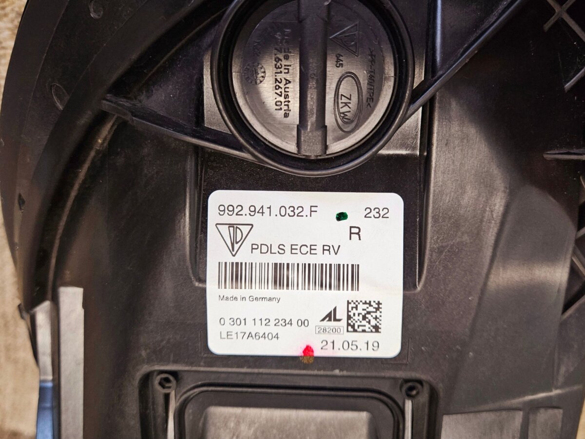 Фара Porsche 992 992 2025 992941031F F1626 — изображение 2