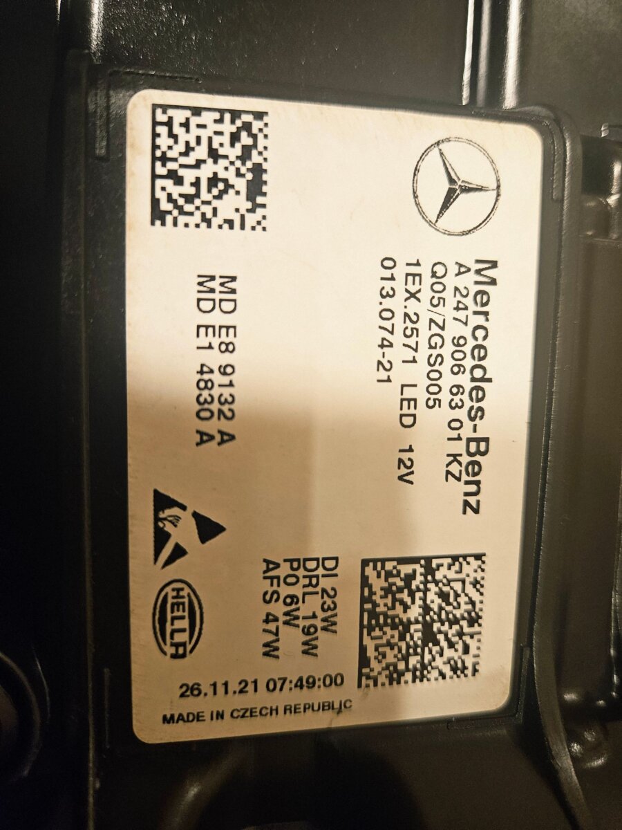 Фара Mercedes-Benz GLA-class GLA H247 2020 A2479066301 F3067 — изображение 6