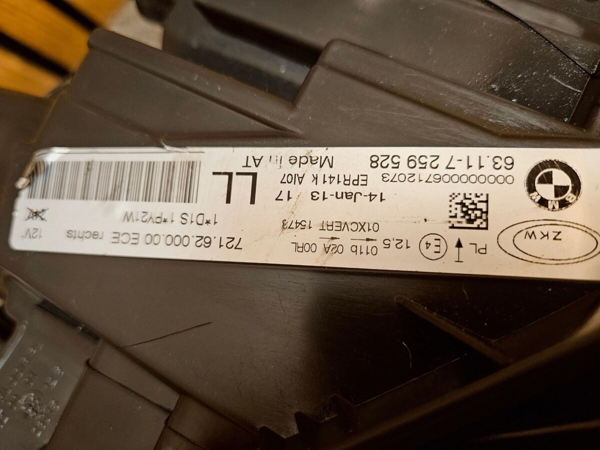 BMW Series 3 F30 F35 F31 2014 7259528 Фара F3441 — изображение 4