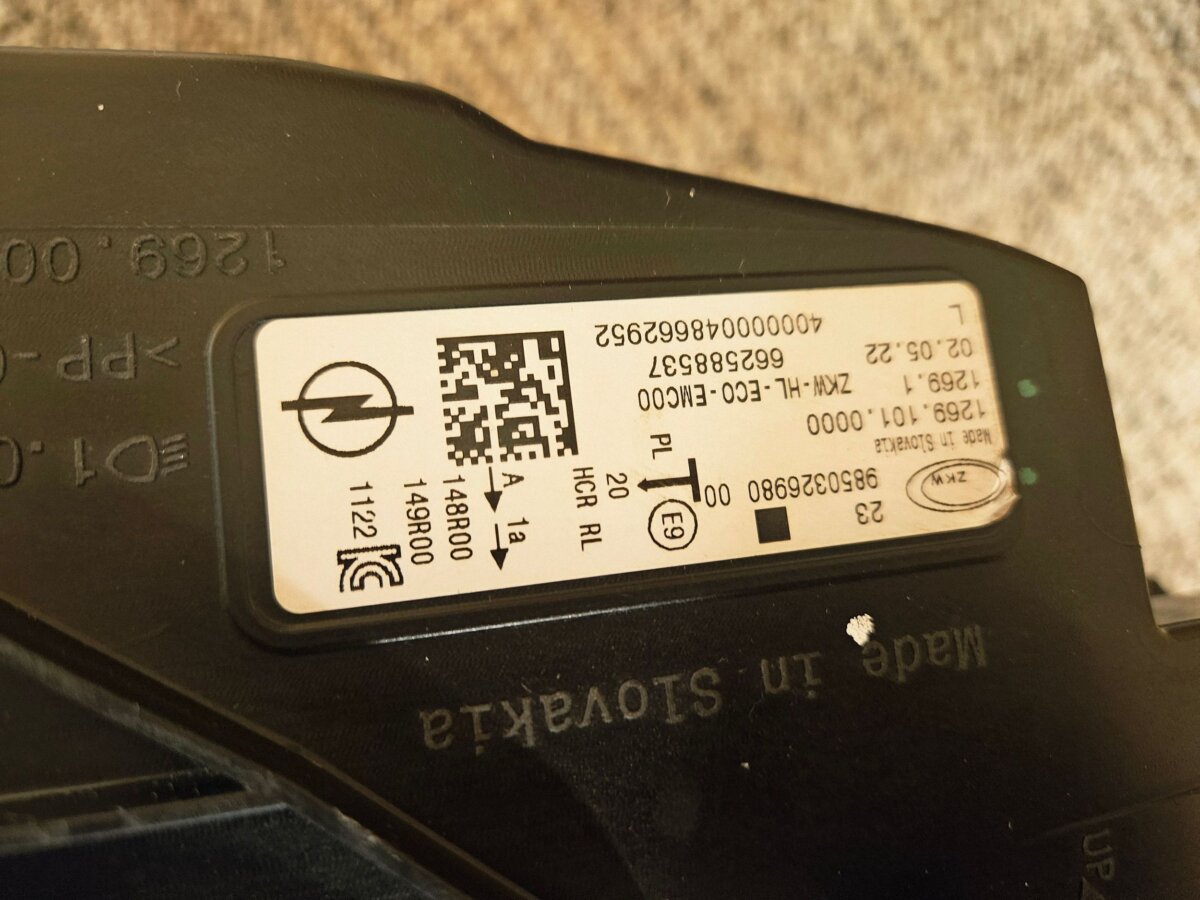 Фара Opel Astra Astra L 2024 9850326980 662588537 F2992 — изображение 4