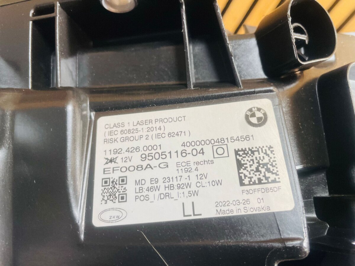 BMW Series 4 M4 G82 G83 2020 9505116 11924260001 Фара F3331 — изображение 5