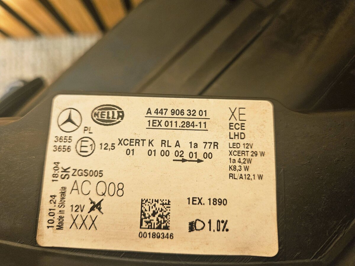 Фара Mercedes-Benz V-class W447 2016 A4479063201 1EX01128411 00189346 F2623 — изображение 7