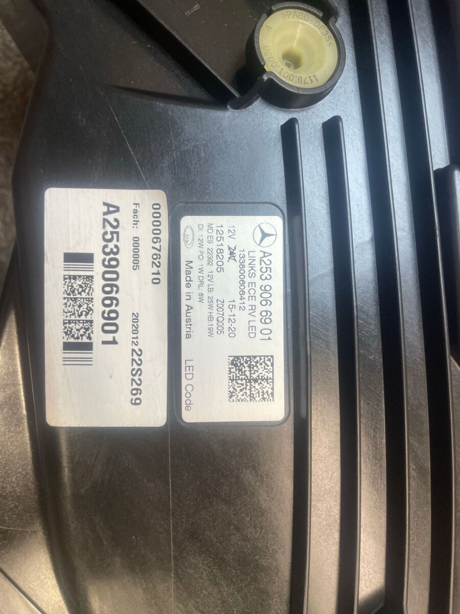 Mercedes GLC-class X253 C253 2020 A2539066901 A2539067001 F3389 Фара F3381 — изображение 8