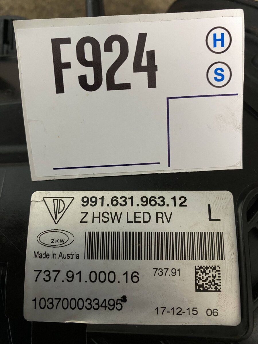 Фара Porsche 911 991 2018 99163196312 F924 7379100016 103700033495 — изображение 3