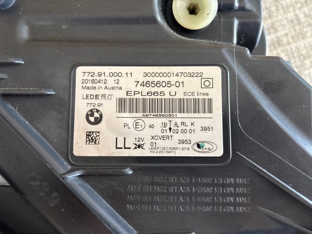 BMW Series 7 G11 G12 2017 Фара 7465605