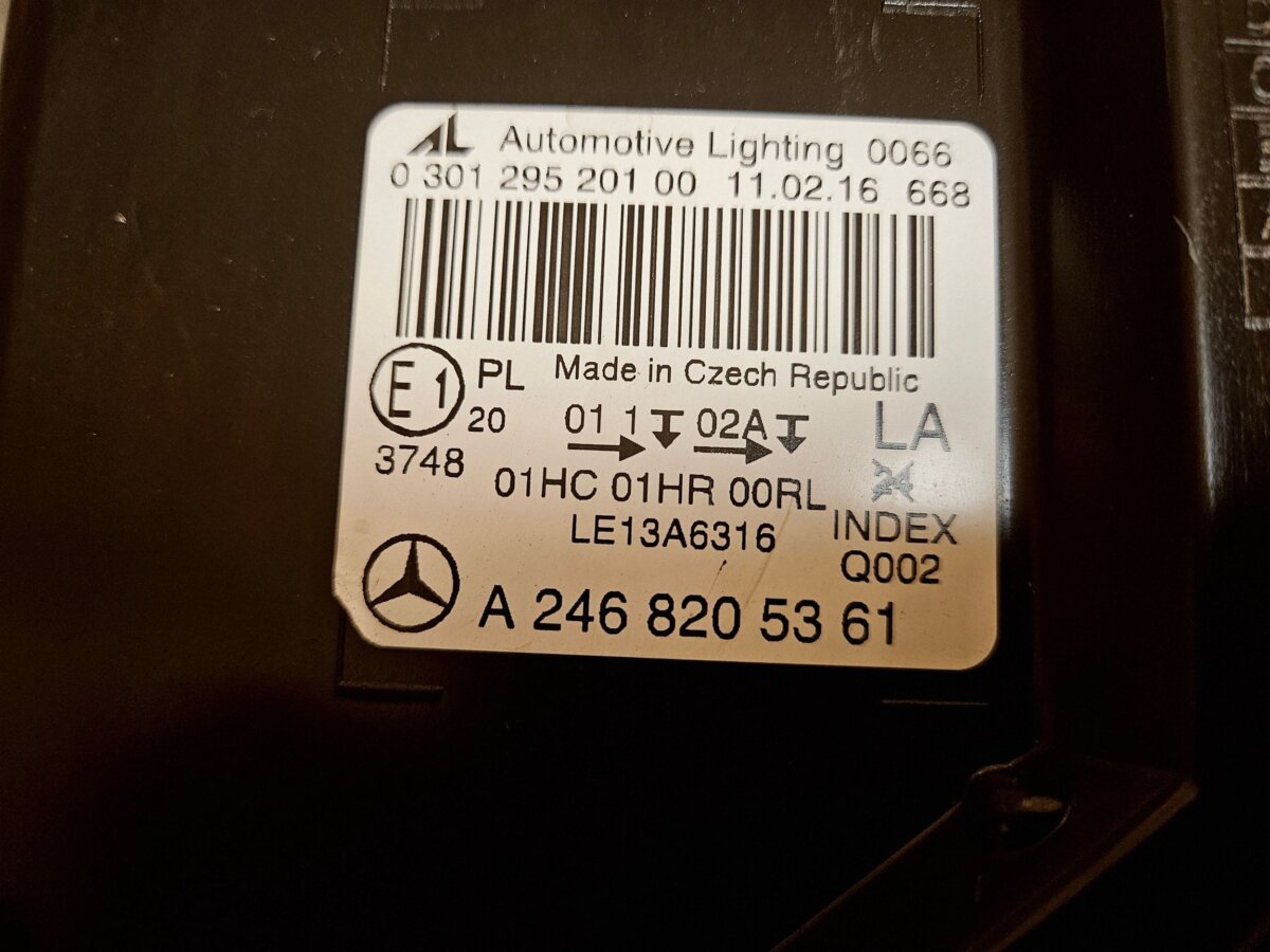 Mercedes B-class B W246 W242 2016 A2468205361 Фара F3450 — изображение 4