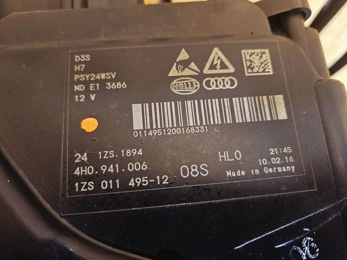 Фара Audi A8, S8 A8 S8 D4 4H 2016 4H0941006 F352 — изображение 4