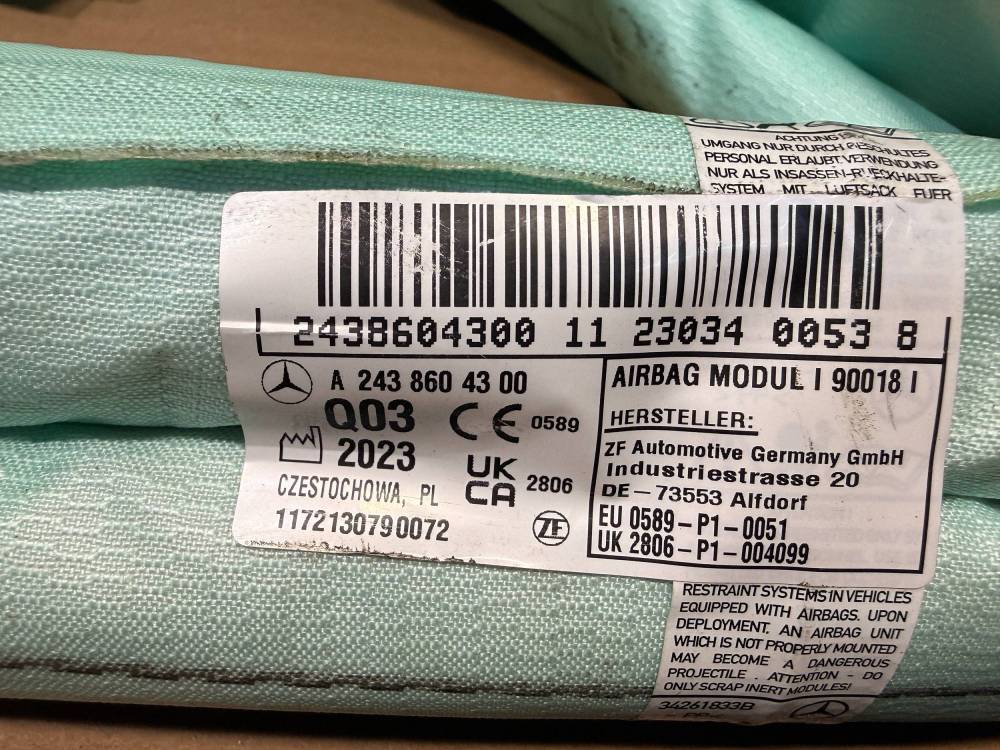 Подушка Mercedes EQB 2022 A2438604300 1172130790072 2438604300