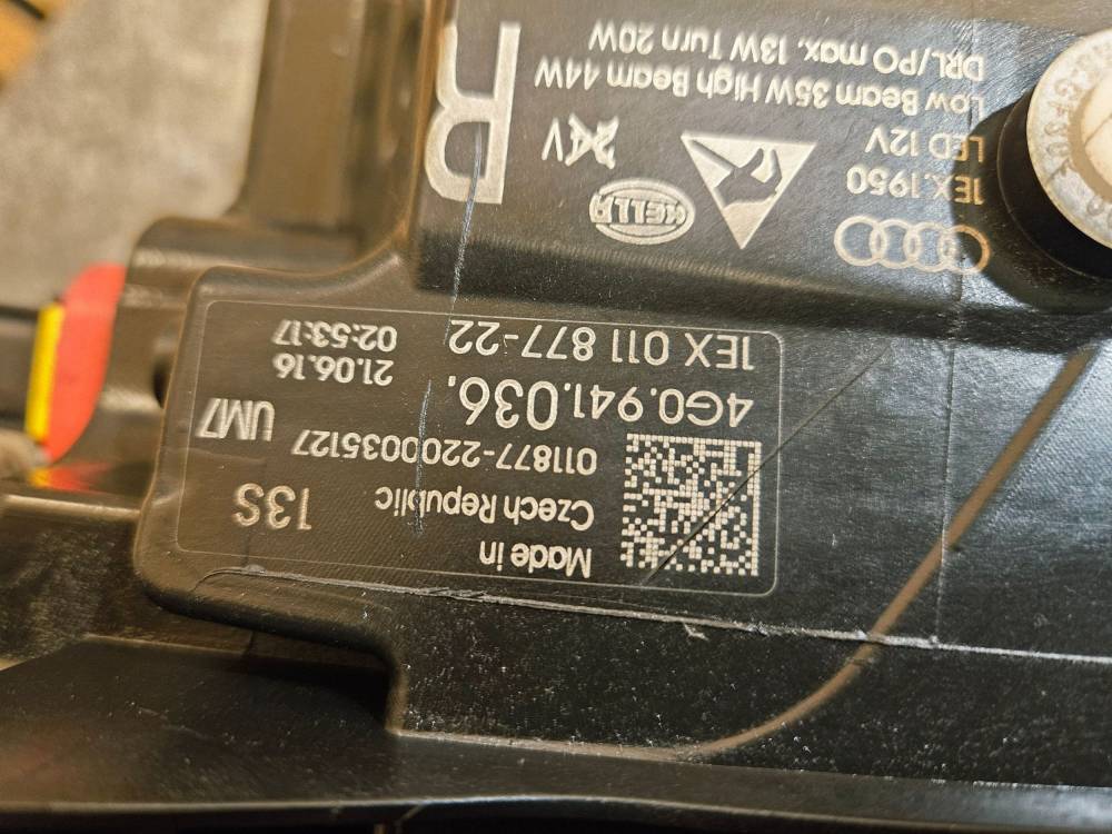 Фара Audi A6 Allroad C7 2016 4G0941036 F1190 — изображение 4