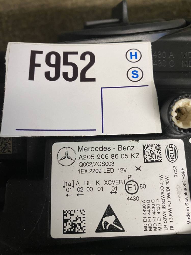 Фара Mercedes C-class, AMG C 2021 A2059068605 F952 — изображение 4